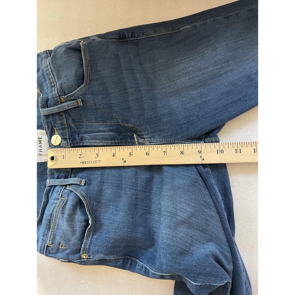 Frame Le High Skinny‎  Crop Jeans Women 26 Blue Stretch Denim Ankle Mid Rise - Picture 7 of 11